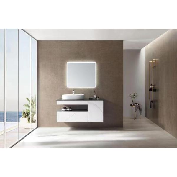 38-46 in Width Rectangle YALIG Customized Traditional Elegant White Wooden Bathroom Cabinet