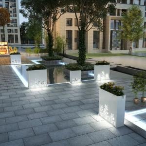 Big planters outdoor modern glowing planter flower box