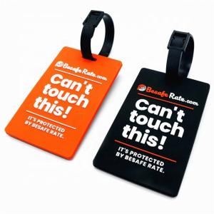 Custom Silicone Luggage Tag For Airlines Advertisement - With Name ID Card and