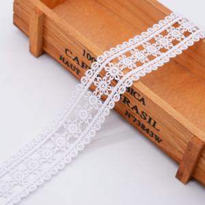 KJ20065 Garments Polyester 3.2cm Flower Lace Trim