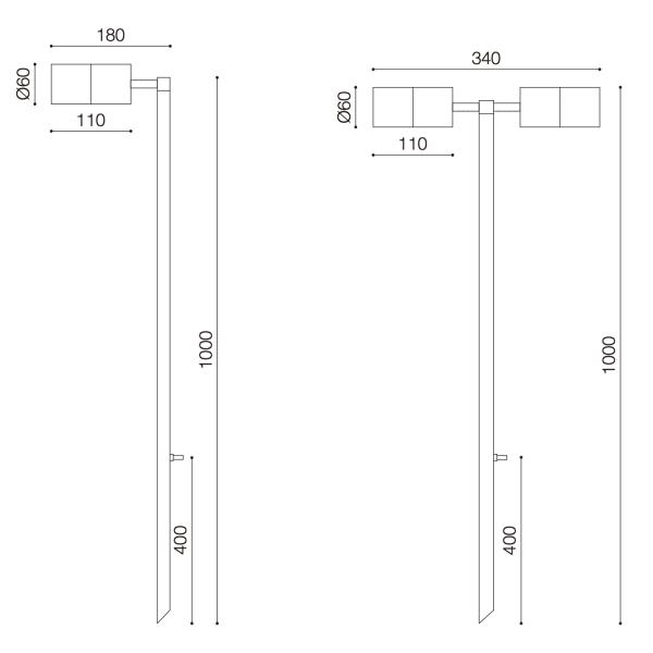 LED Outdoor Spot Lights Waterproof Ip65 Garden Spike Lights Landscape LED Lawn Lamp