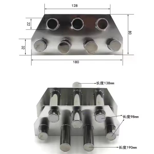 Custom Permanent Strong Magnet Grid 12000 Gauss Neodymium Bar Rod Separator Stainless Filter High Magnetic Hopper Grate Magnet for lithium battery