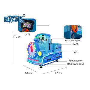 Little Blue Train Coin Operated Electric Kiddie Car Amusement Equipment