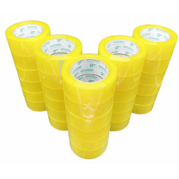 Self Adhesive Clear Yellow Electrical Tape For Express Packing 40m