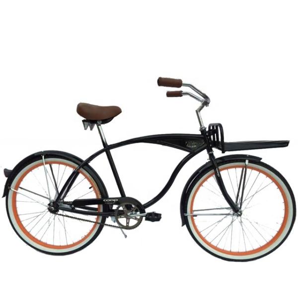 26 Inch Single Speed Adult Beach Cruiser Bike with Metal Tray Convenient Front Tray