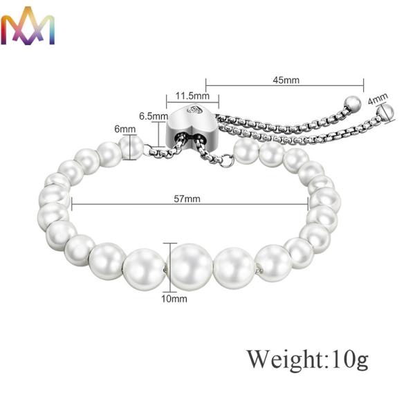57MM Adjustable Bolo Pearl Bracelet For Women