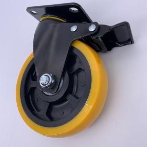 3 Inch PU Swivel Caster Wheels With Safety Dual Locking For Industry