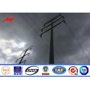 High Strength Q235 Galvanized Straight Metal Utility Poles Columniform