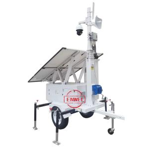 China Solar Security Trailer Solar Mobile Camera Trailer For Construction Site on sale