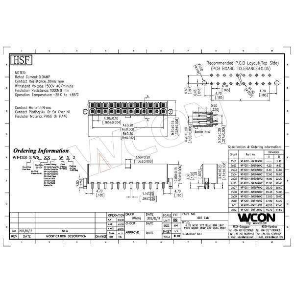 4.2mm Straight Wire To Board Connector Wafer Wire To Board Power Connector