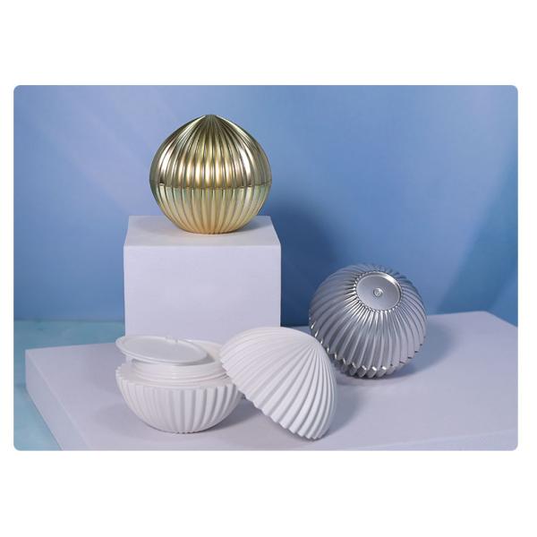 10g Cream Bottle Gold Silver Spherical Cream Cap for ABS Plastic Cosmetic Packaging Supplies