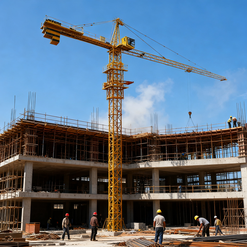 Lift Crane Machine 10t Self-erecting Tower Crane for Residential Construction