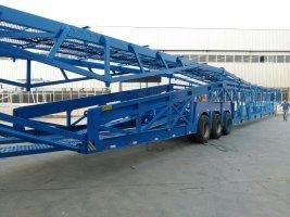 3 Axles Skeletal Vehicle Transport Trailer Carrier Semi Trailer with 1
