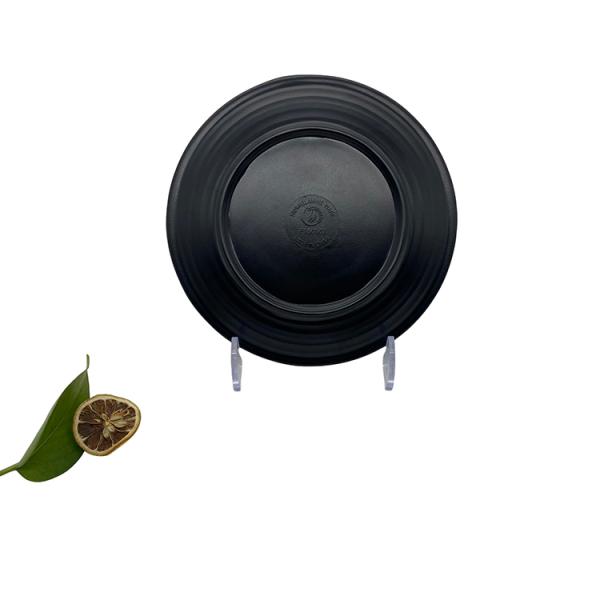 Matte Black Restaurant Melamine Dinner Plates 7'' Hot Pot Dinnerware
