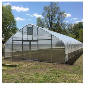 Rainfall 150mm/H Tunnel Greenhouse With Mechanical Ventilation Optional Cooling