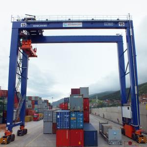 Quality Electric Container Mobile Gantry Crane RTG Rubber Tyre 30 Ton 40t For Port for sale