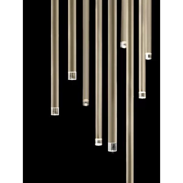 Black Tube Led Pendant Lamp For Living Room Contemporary Led Pendant Lights