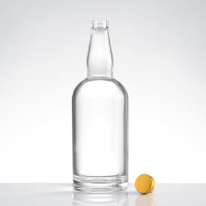 200ml Flat Glass Bottle for Vodka Whiskey Gin Sealing Type customize Quick