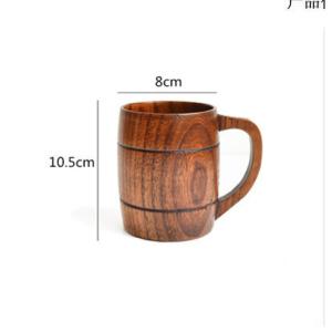 380mL Handmade Wooden Beer Mug Jujube Eco Friendly Coffee Cups