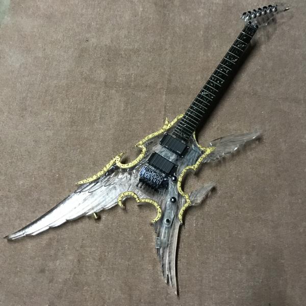 LED acrylic electric guitar ebony fingerboard acrylic body Music instruments