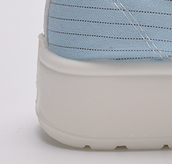 Food factory cleanroom stripe canvas PVC sole shoe breathable esd antistatic shoes