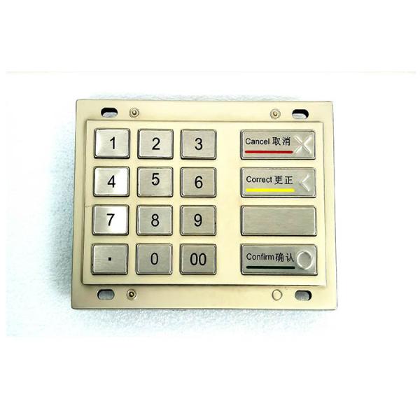 PCI 4.0 Certification ATM Machine Pad 16 Keys DES 3DES Encrypted Metal