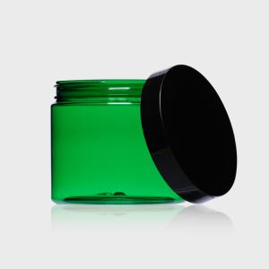 480ml 16oz PET Plastic Packaging Jars Green OEM Empty Cosmetic Jar