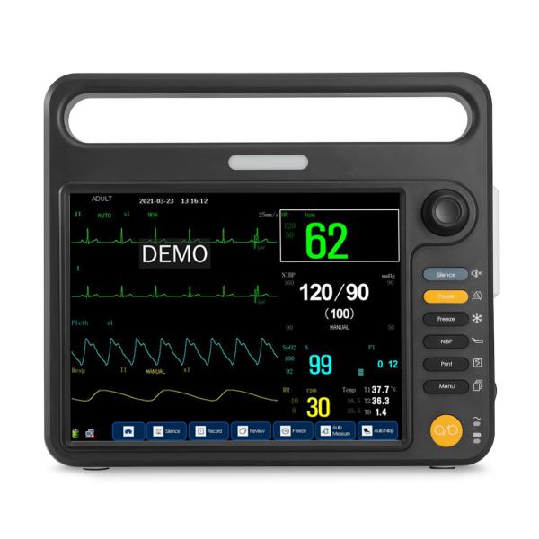 Buy 12.1 inch portable cardiac patient monitors with HL7 compatible, USB dataouput functions, vital sings monitoring at wholesale prices