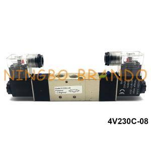 5 Way 3 Position 1/4'' AirTAC Type Solenoid Valve for Pneumatic Actuator 4V230C