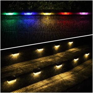 RGB Lights Solar Fence Light Outdoor led solar light with Warm White Lighting