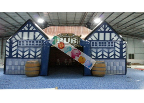 8m PVC Airtight Inflatable Event Tent , Foldable Portable Posts Bar Tent