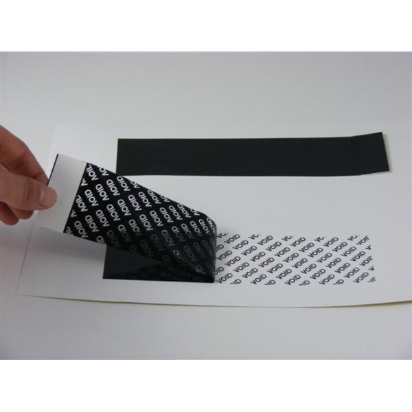 Buy Black PET Printable Security Labels In Fully Transfer Strong Adhesive at wholesale prices