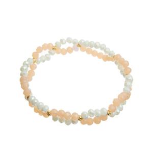 Multilayer Crystal Beaded Bracelet Elegant Seed For Daily Wear