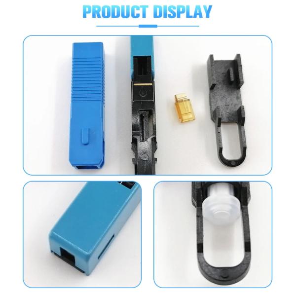 SC APC UPC Fiber Optic Fast Connector FTTH Optical Coupler For Drop Cable
