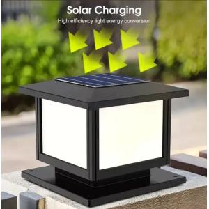 Intelligent Solar Pillar Light 138LM 800LM Solar Gate Pillar Lights Square