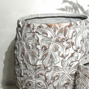 48cm Mystery Patterned Cement Pot Artificial Plant Accessories