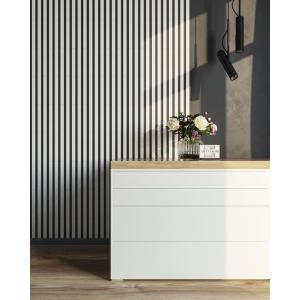 Recycled Soundproof Veneer Panelling Wall , Mildewproof Timber Slats On Wall