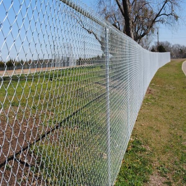 Buy Hot dip Galvanized 6ft chain link fencing top with barbed wire at wholesale prices