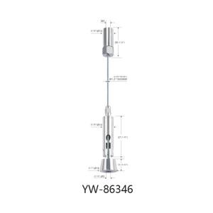 Electroplating Matt Black Ceiling Light Cable Suspension Systems YW86344