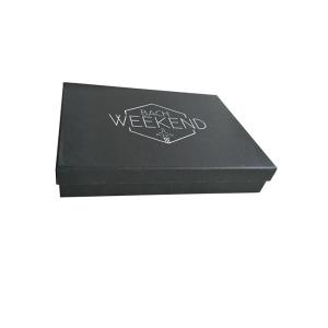 Matte Black Decorative Cosmetic Lid And Base Boxes With A Sponge Tray Inside