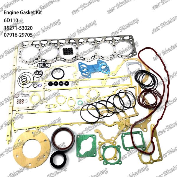 6D110 Full Gasket Set 6138-K1-9901 6138-K2-9901 Suitable For Komatsu
