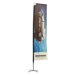 Promotional Feather Flag Banners Block Shape Different Base Aluminum Pole