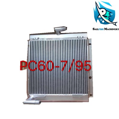 Hot sale good quality aluminum 6D95 PC60-6 oil cooling radiator for KOMATSU excavator