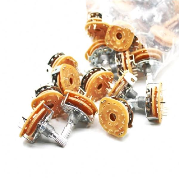 China Hot selling RS25 Band Switch Band Channel Rotary Selector Selectable Position  3P3T 3P4T 4P3T on sale