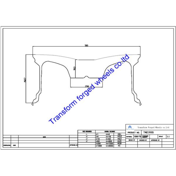 TM219001 21X9 inches forged wheels monoblock wheels blanks Dimple style barrel