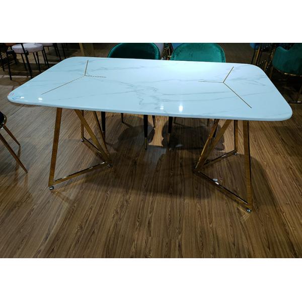 Buy 150*90*78cm Wrought Iron Marble Table at wholesale prices