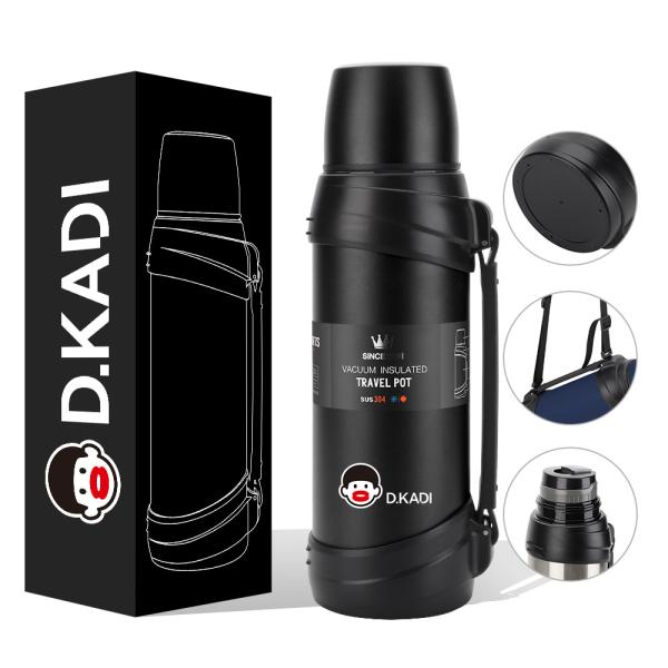 1 Gallon Portable Large Double Wall Insulated Stainless Steel Drink Thermal