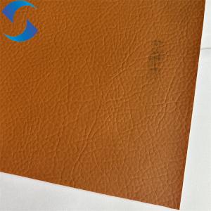 100% Polyester Non Woven Backing Artificial Leather Fabric Embossed Pattern