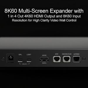 8K60 Multi-Screen Expander with 1 in 4 Out 4K60 HDMI Output and 8K60 Input