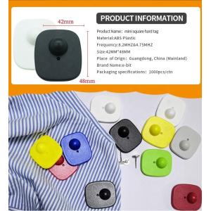 Green Small Square Retail Store EAS 8.2MHz RF Security Hard Tag